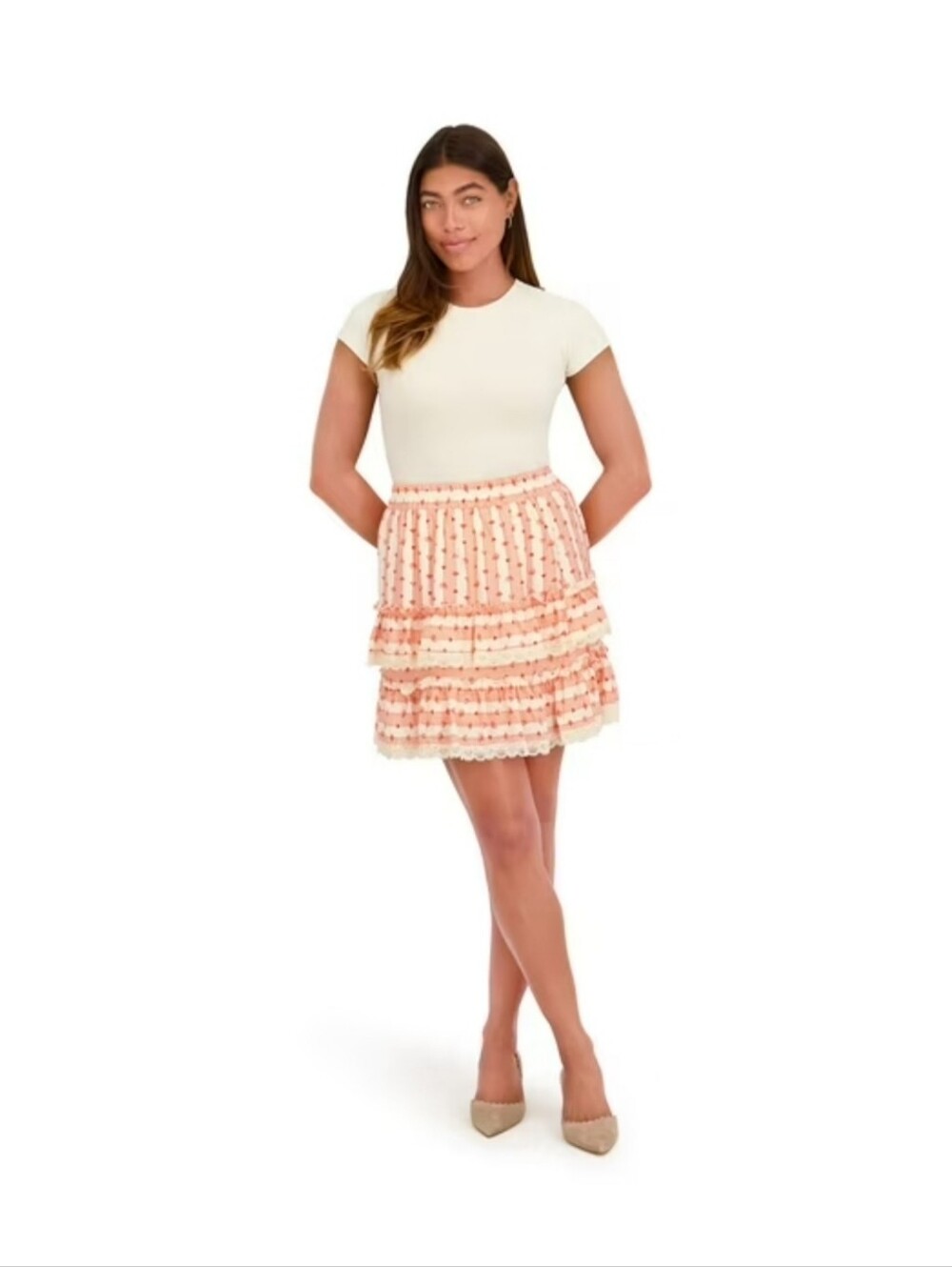 Bridgerton Women's Tiered Mini Skirt Large